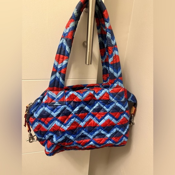 MZ Wallace Medium SUTTON Quilted Nylon Zig Zag Oxford Crossbody Handbag - Picture 10 of 12